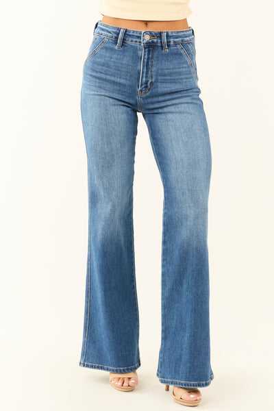 KanCan Medium Wash Ultra High Rise Flare Jeans