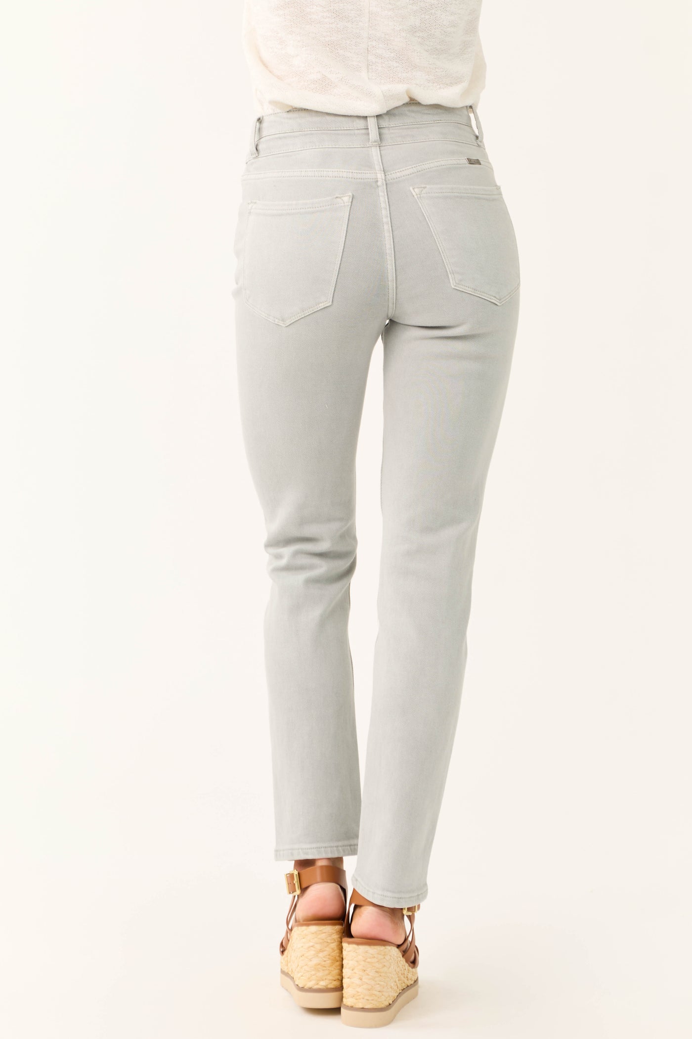 KanCan Steel High Rise Straight Leg Jeans