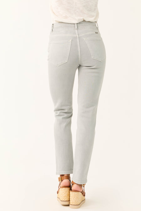 KanCan Steel High Rise Straight Leg Jeans