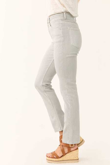 KanCan Steel High Rise Straight Leg Jeans