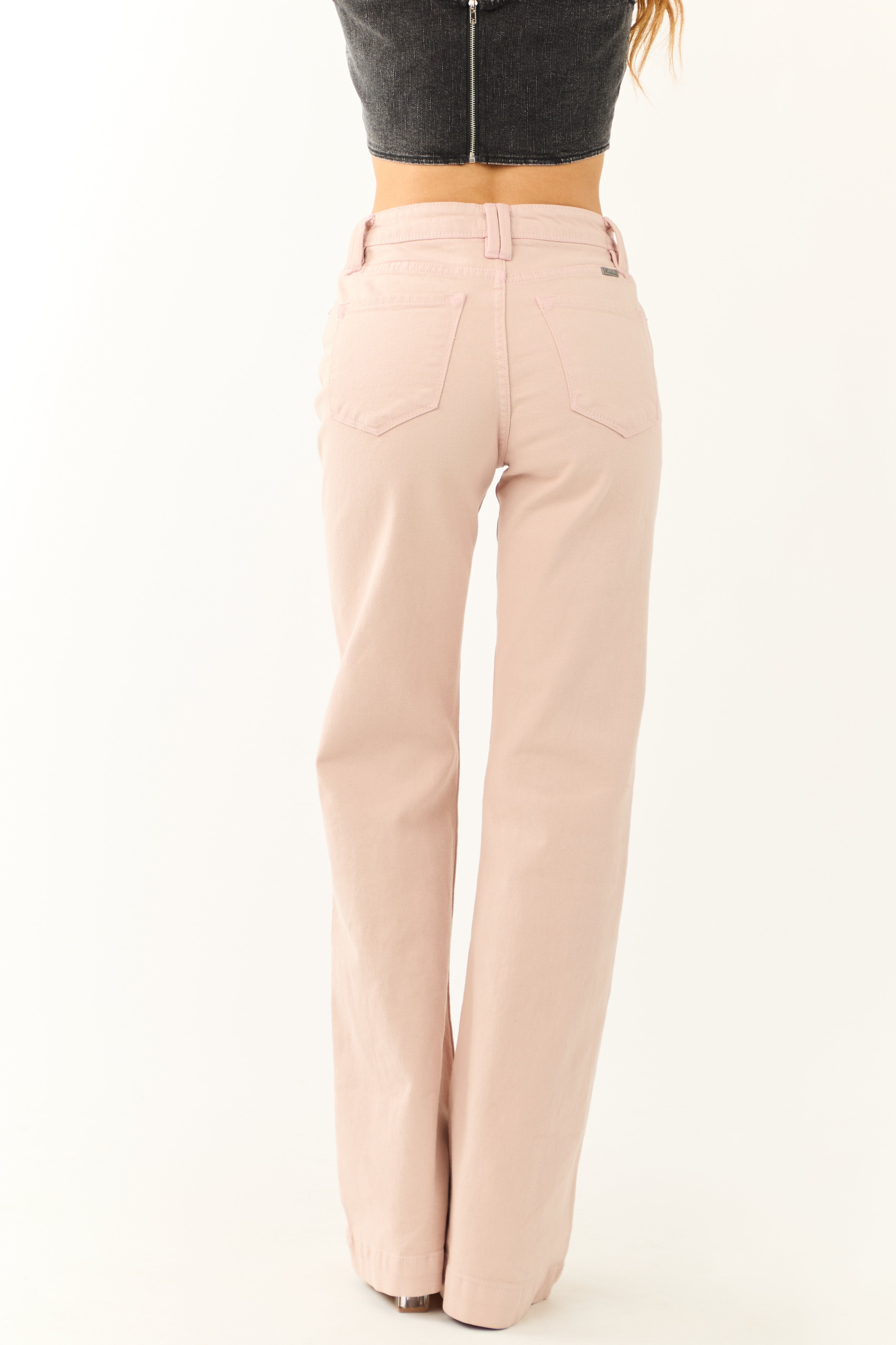 KanCan Tea Rose High Rise Wide Relaxed Denim Jeans