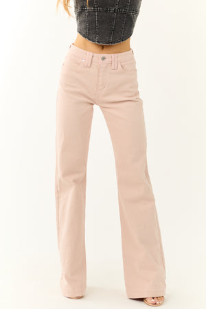 KanCan Tea Rose High Rise Wide Relaxed Denim Jeans