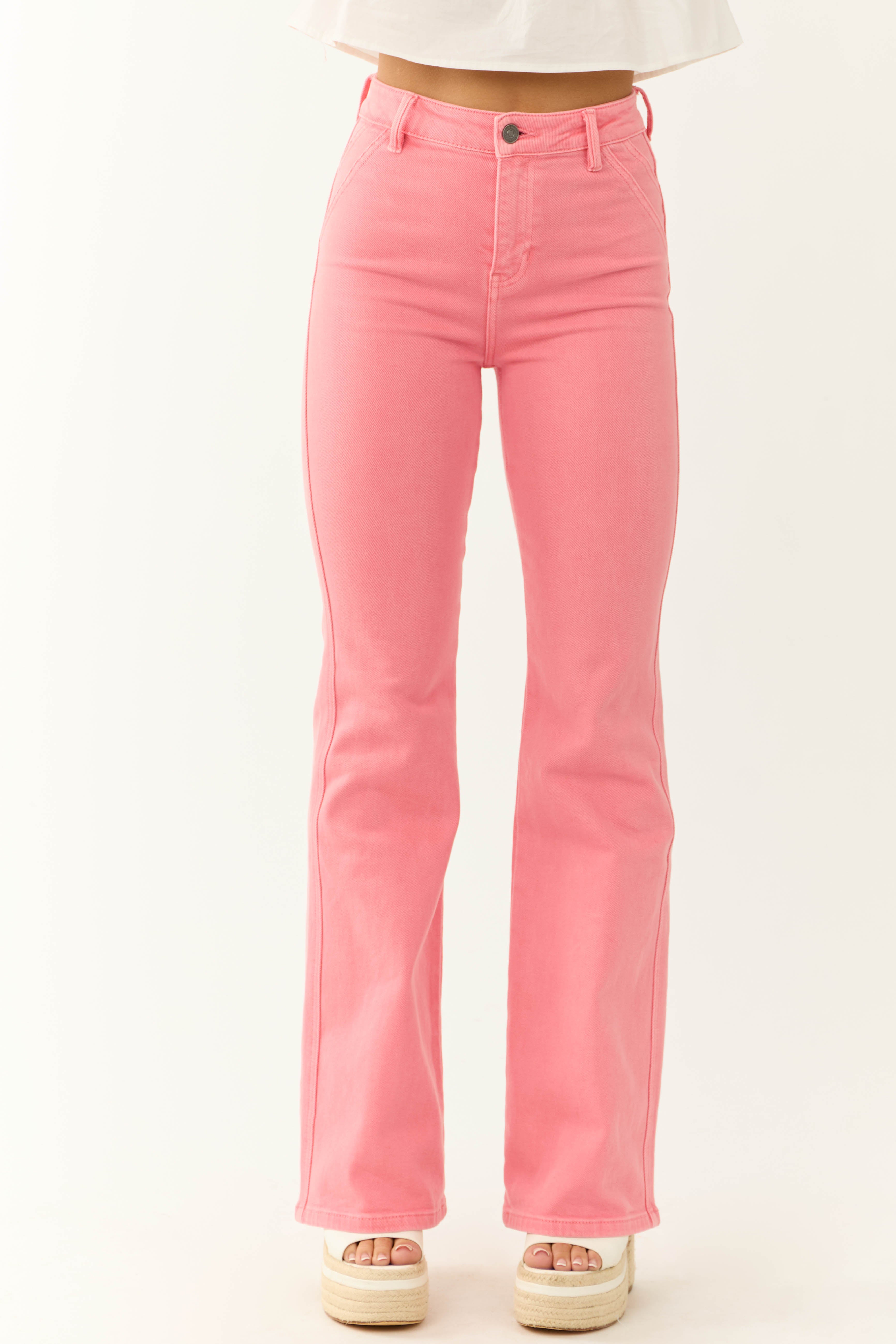 KanCan Watermelon Ultra High Rise Flare Jeans | Lime Lush Boutique