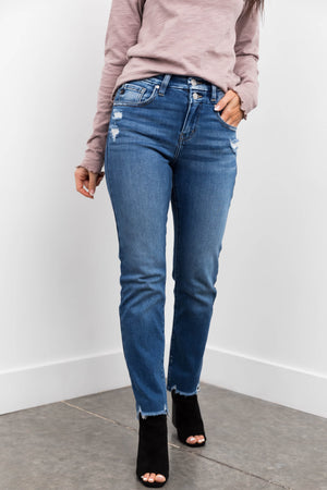 Kancan High Rise Slim Straight Jeans