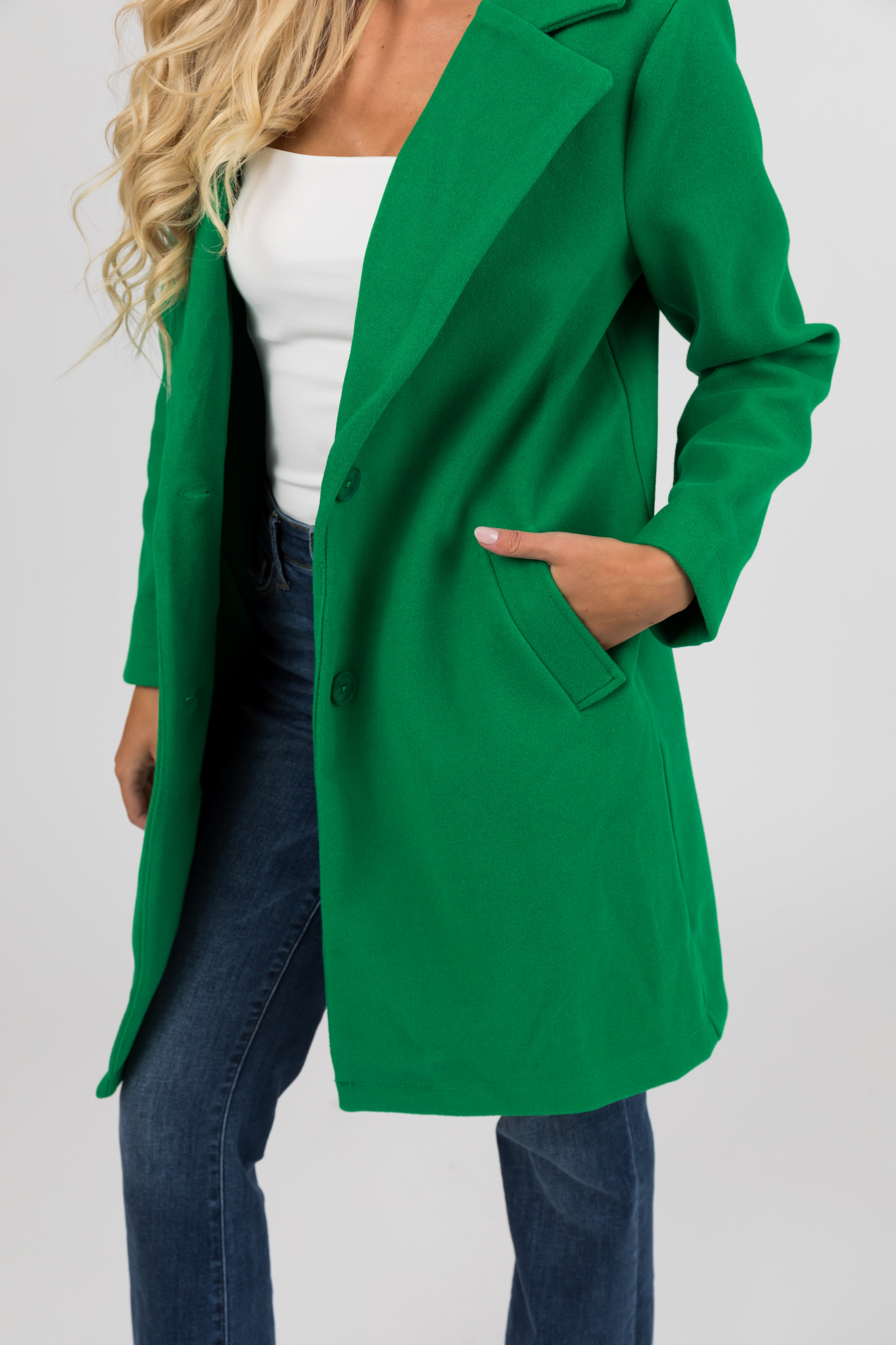 Kelly green womens on sale coat