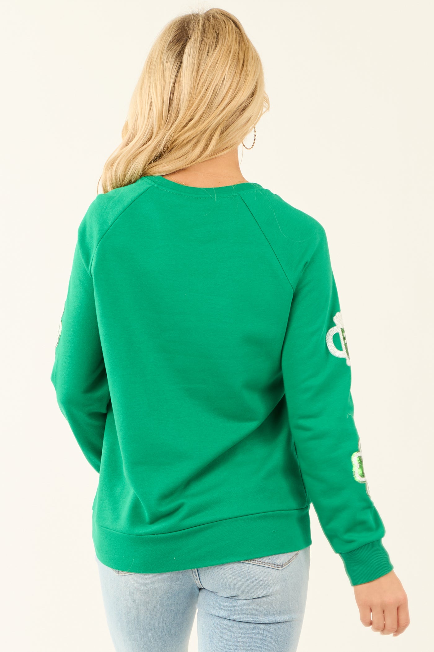 Kelly Green St Patrick's Day Sequin Sweatshirt