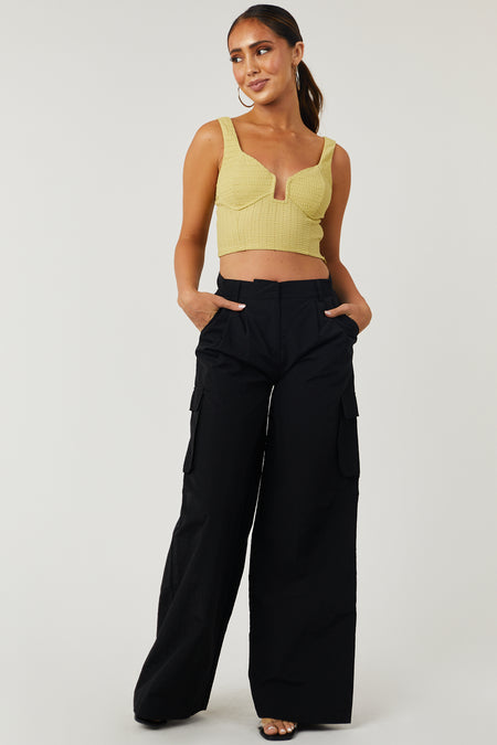 Key Lime Textured Bustier Bralette