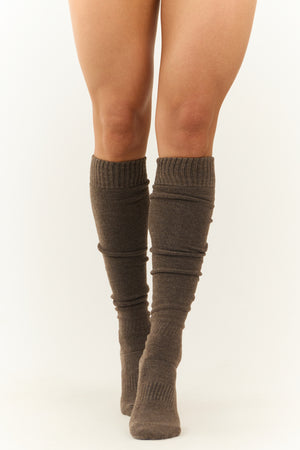 Light Coffee Soft Knee High Socks