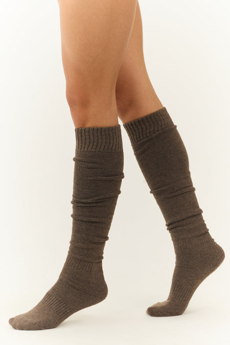 Light Coffee Soft Knee High Socks