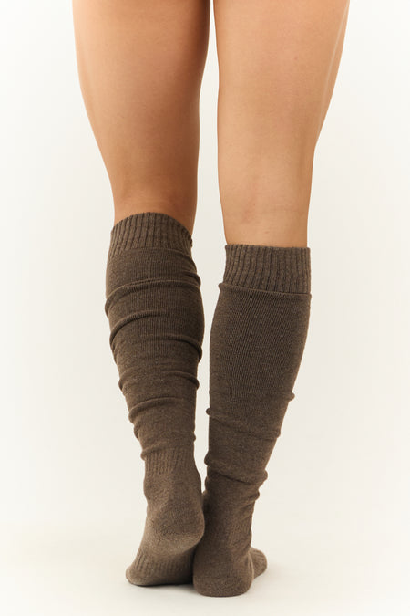 Light Coffee Soft Knee High Socks