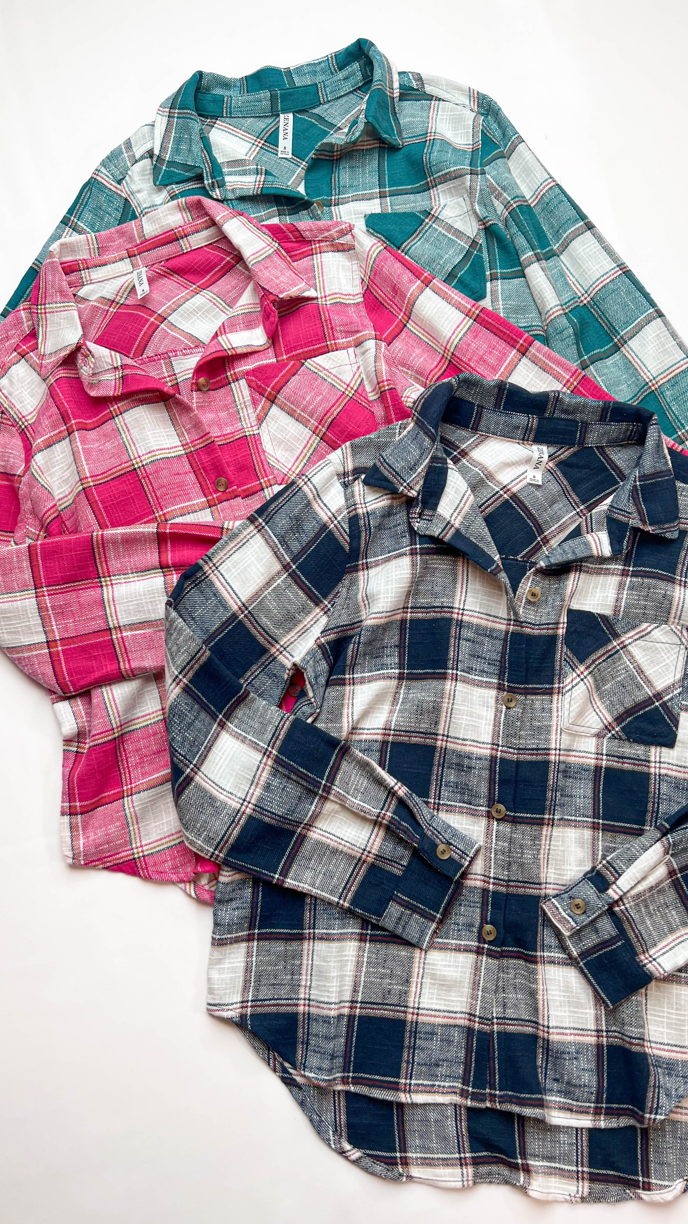 Magenta Plaid Cotton Lightweight Shirt Jacket