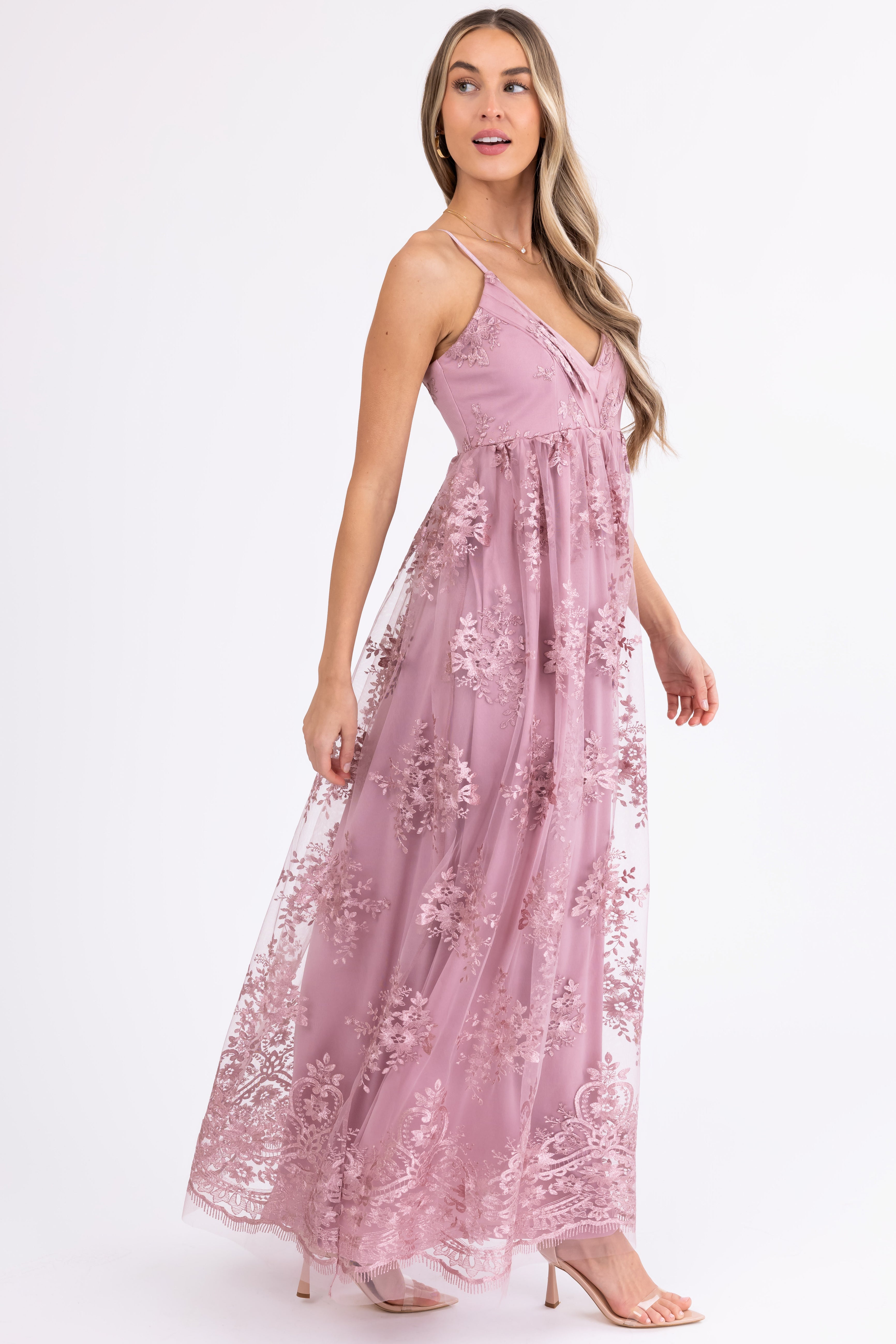 Mauve Pink Maxi Dress