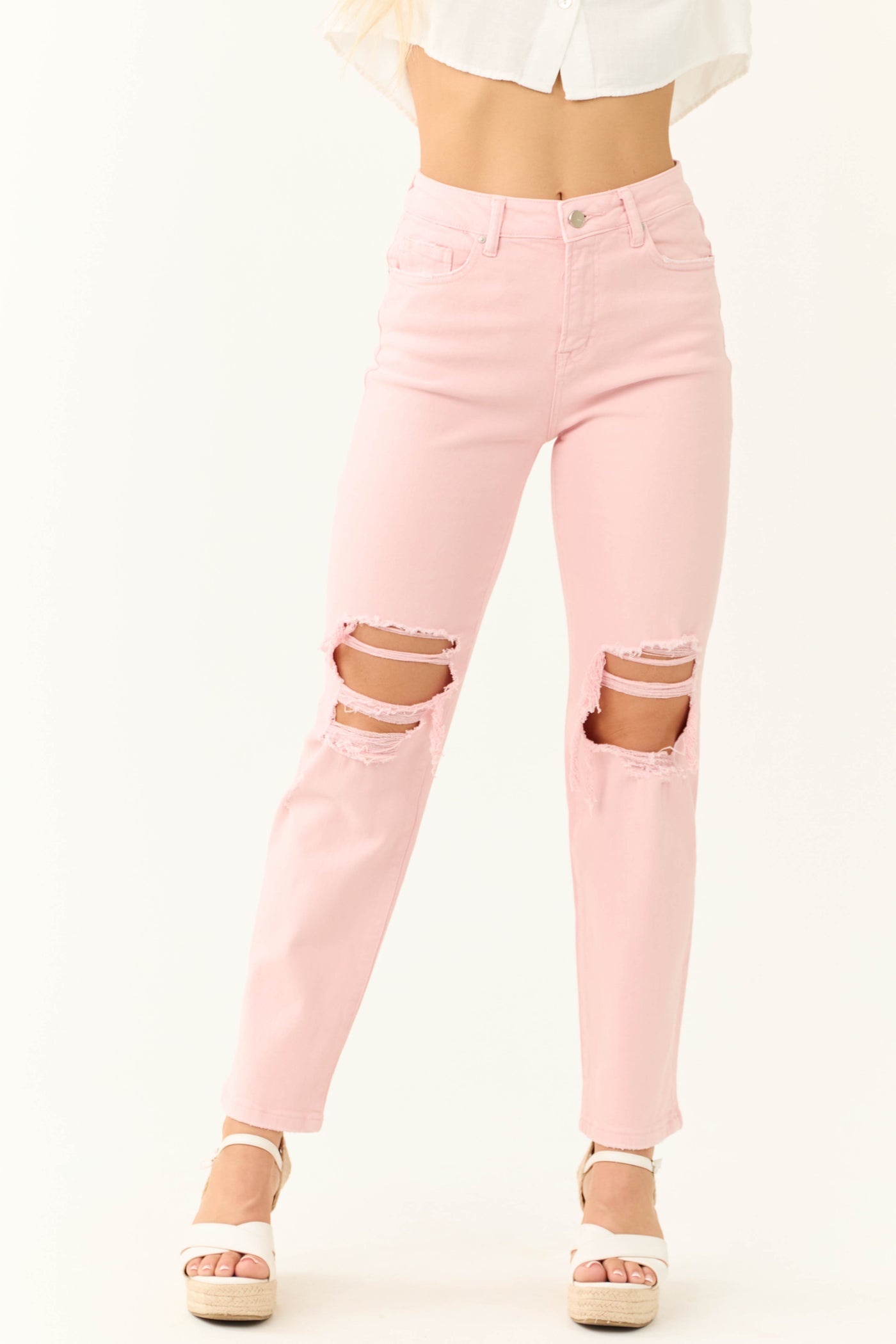 Mica Denim Cherry Blossom Straight Leg Jeans