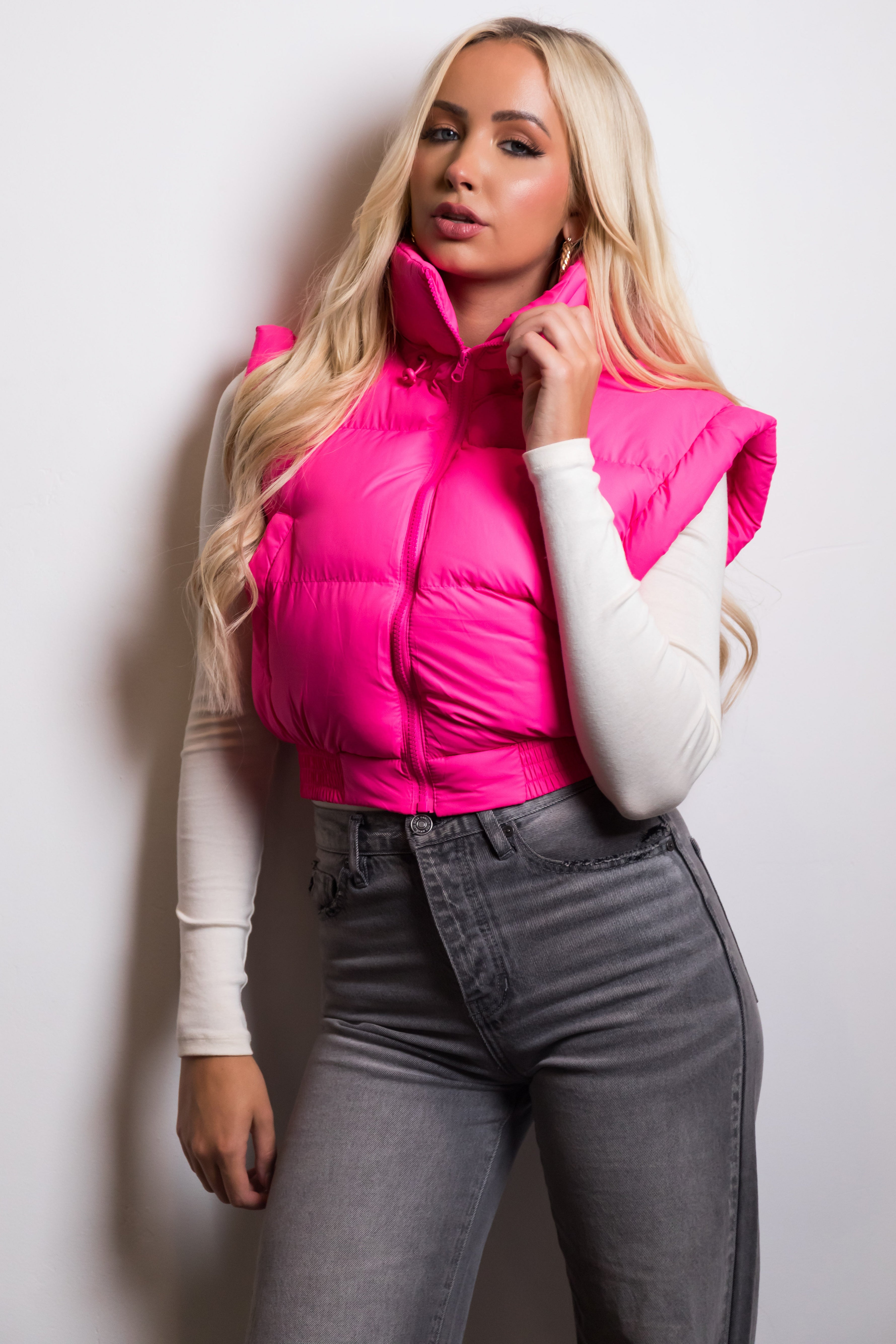 Neon pink vest top hotsell