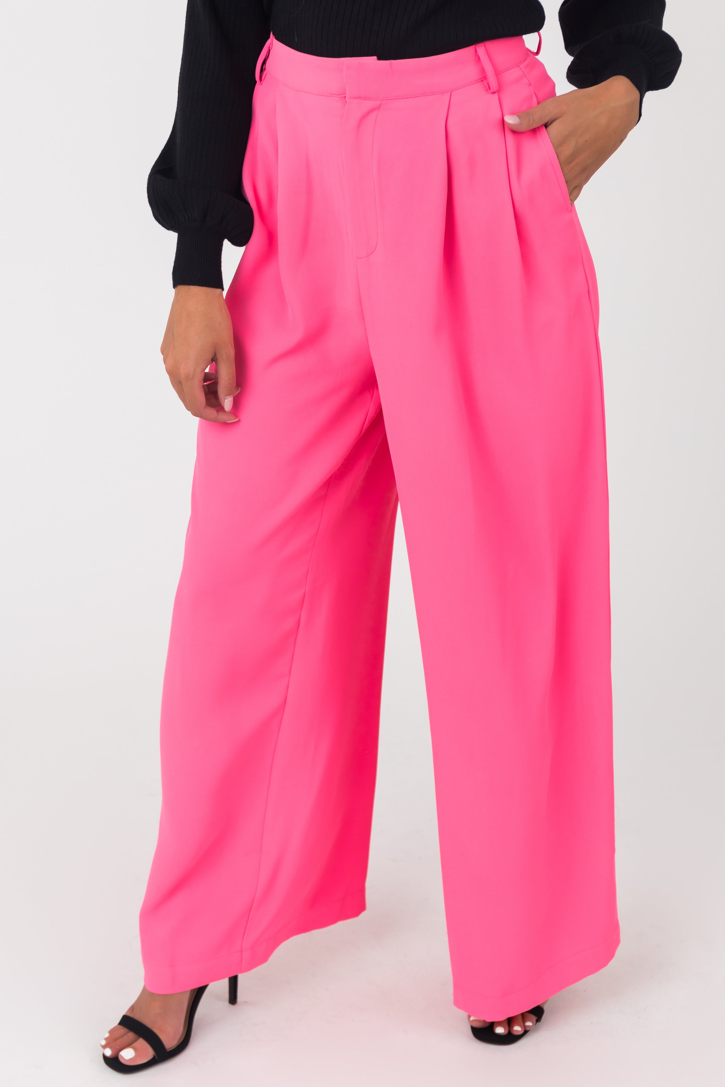 Neon wide leg pants hotsell