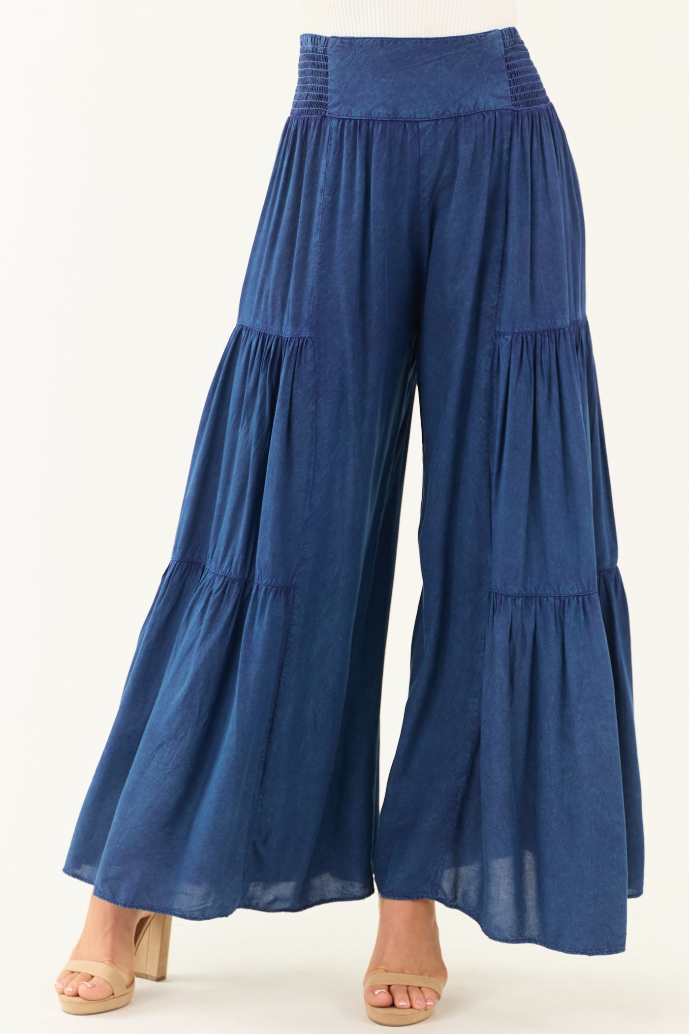 Ocean Washed High Waisted Palazzo Pants