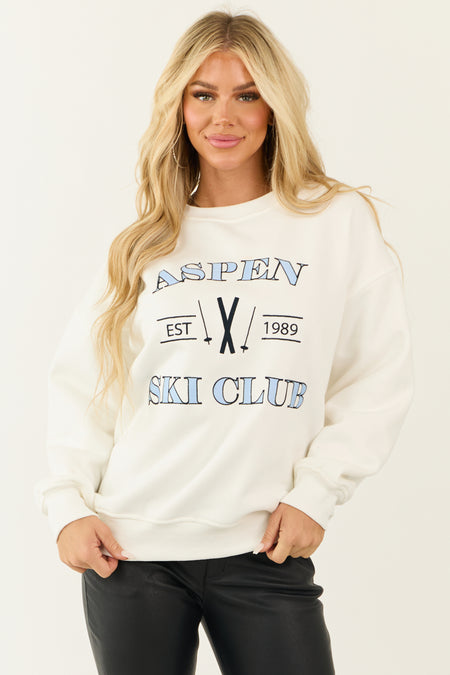 Off White 'Aspen Ski Club' Graphic Sweatshirt