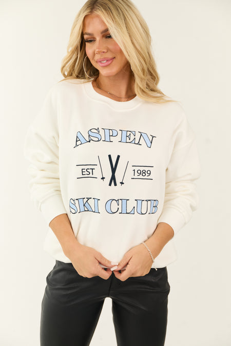 Off White 'Aspen Ski Club' Graphic Sweatshirt