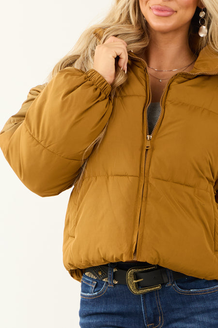 Peanut Puffer Jacket with Detachable Sleeves