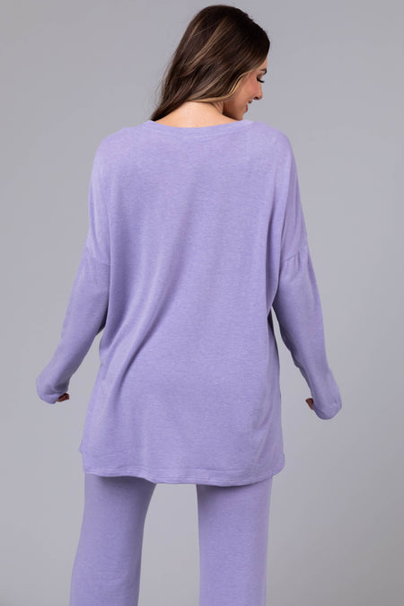 Periwinkle Soft Loungewear Top and Pants Set