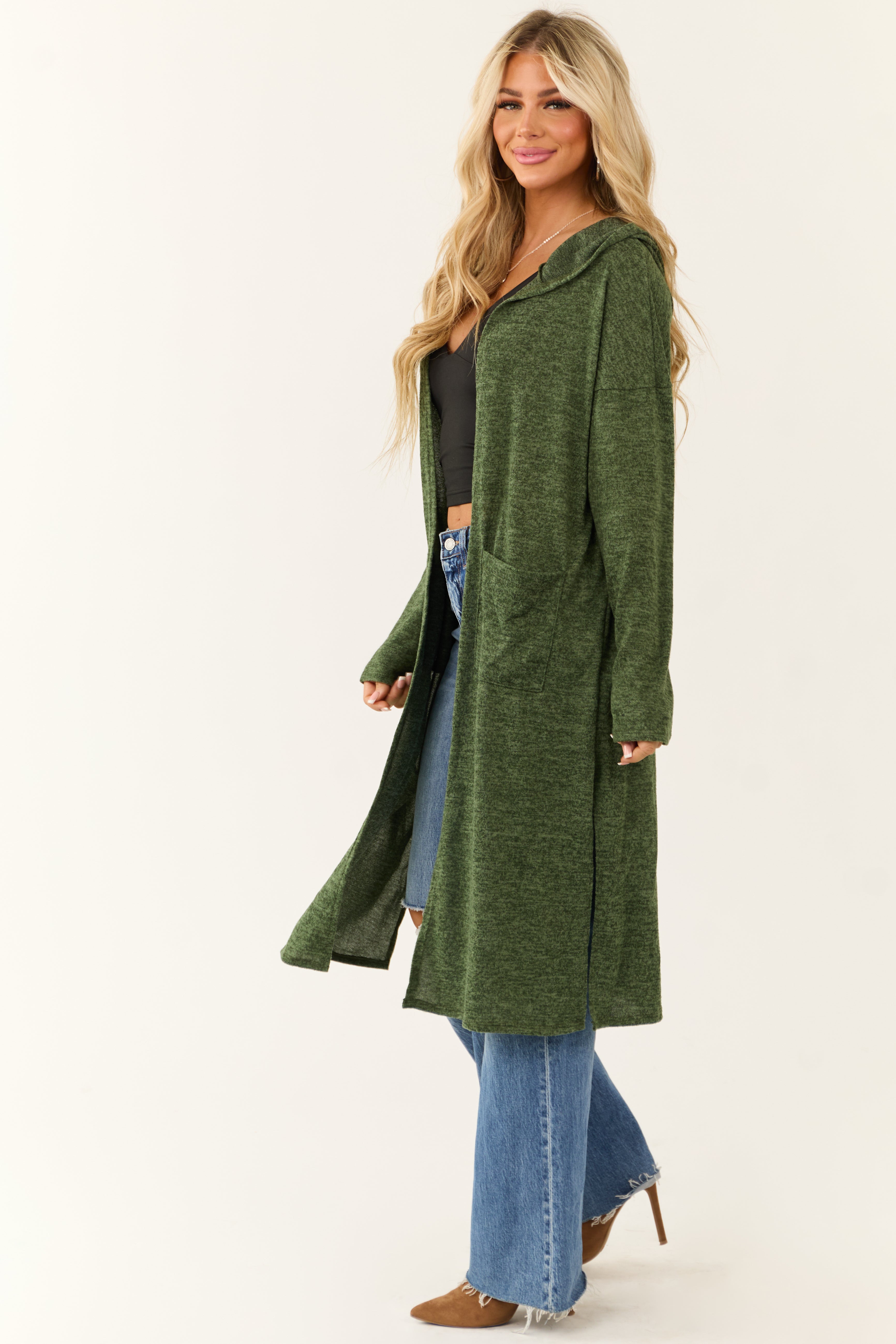 Duster cardigan with hood online