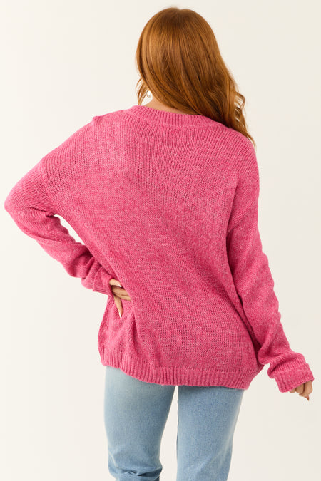 Punch Chest Pocket Cuffed Sleeve Sweater