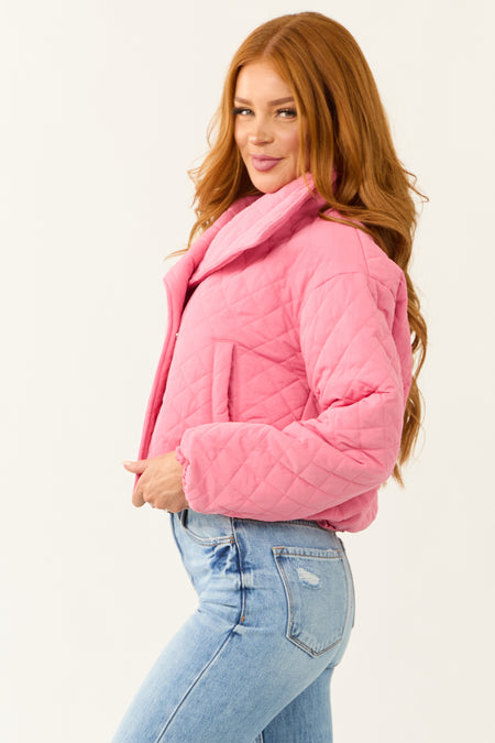 Punch Quilted Cropped Puffer Jacket