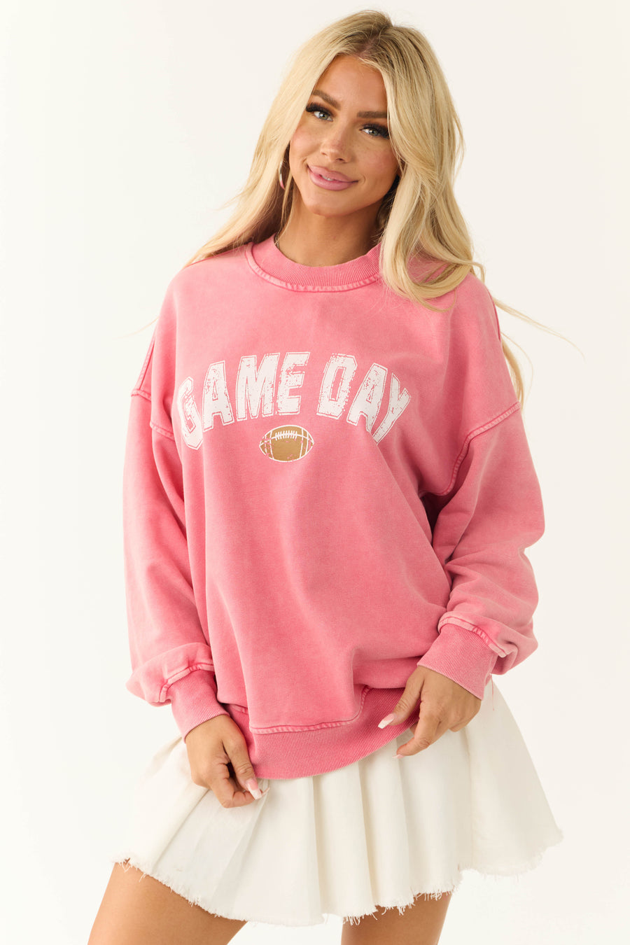 Punch 'Touch Down' Graphic Oversized Sweatshirt