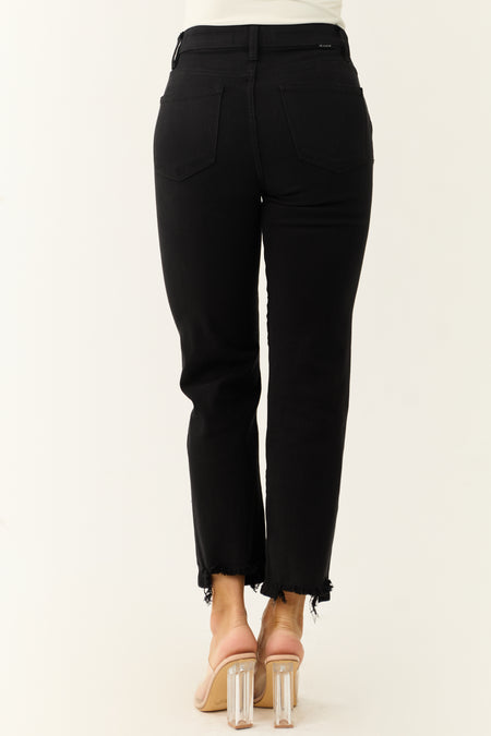 Risen Black Tummy Control Straight Leg Jeans