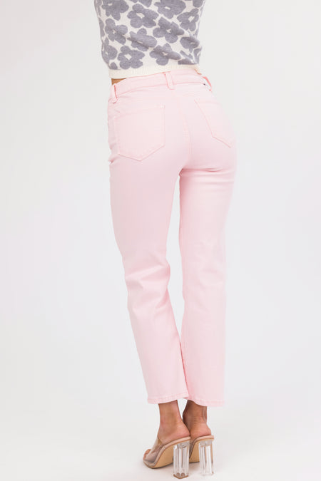 Risen Cherry Blossom Straight Leg Ankle Jeans