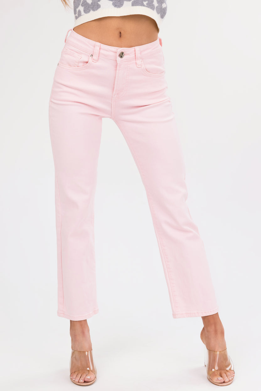 Risen Cherry Blossom Straight Leg Ankle Jeans