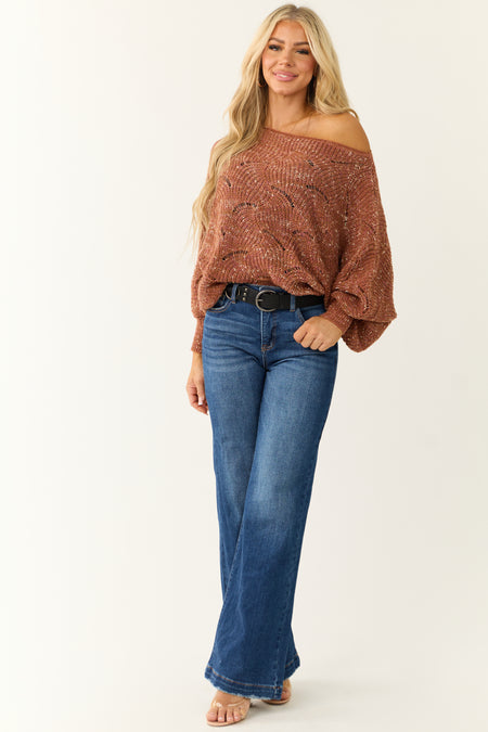 Risen Dark Wash Tummy Control Wide Leg Jeans