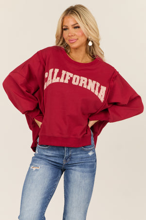 Ruby 'California' Graphic Oversized Sweatshirt