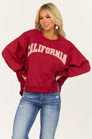 Ruby 'California' Graphic Oversized Sweatshirt