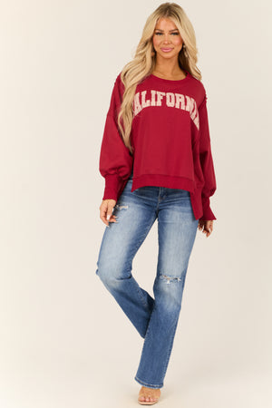 Ruby 'California' Graphic Oversized Sweatshirt