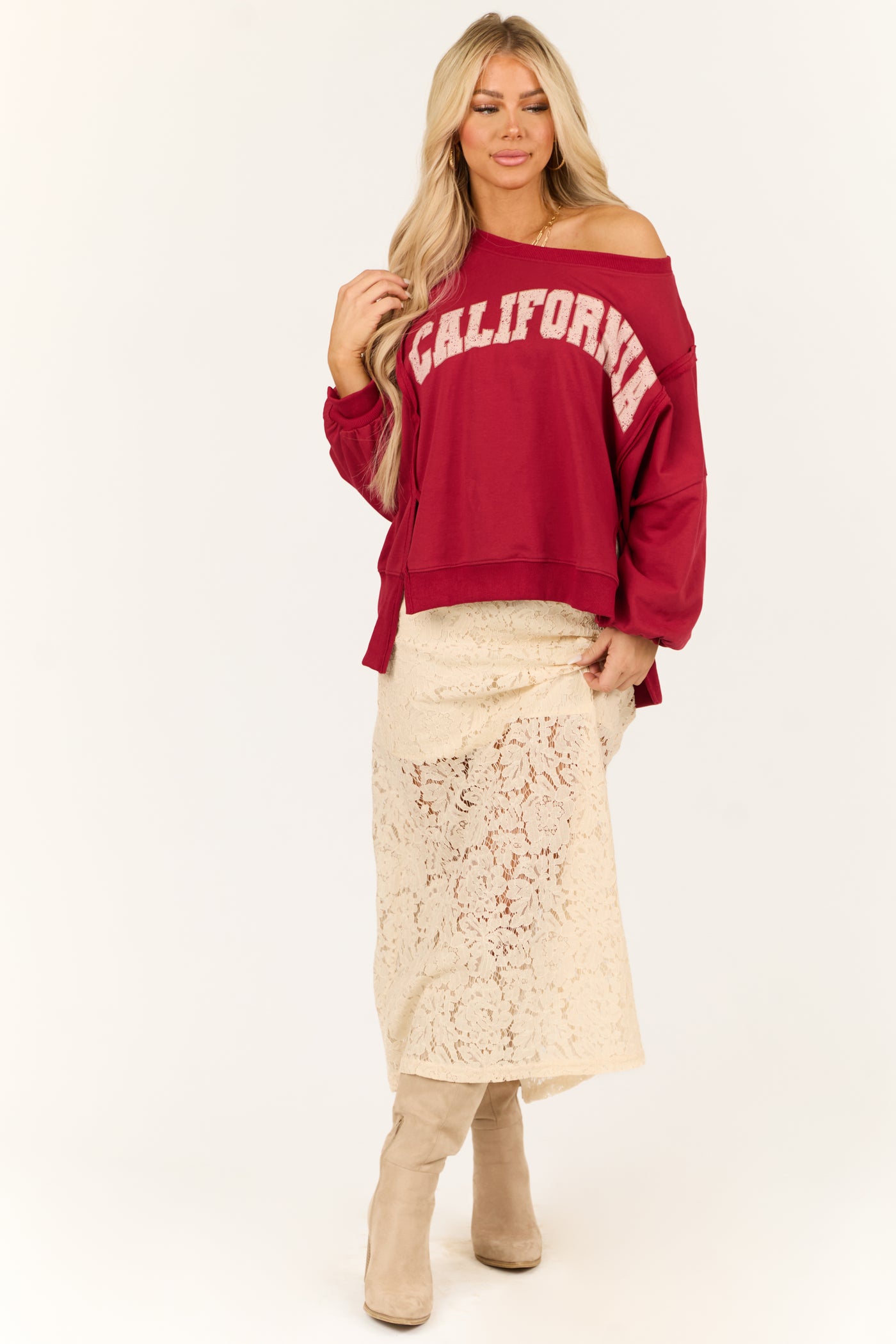 Ruby 'California' Graphic Oversized Sweatshirt