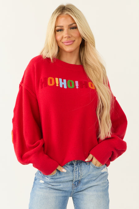 Ruby HO HO HO Multicolor Graphic Knit Sweater