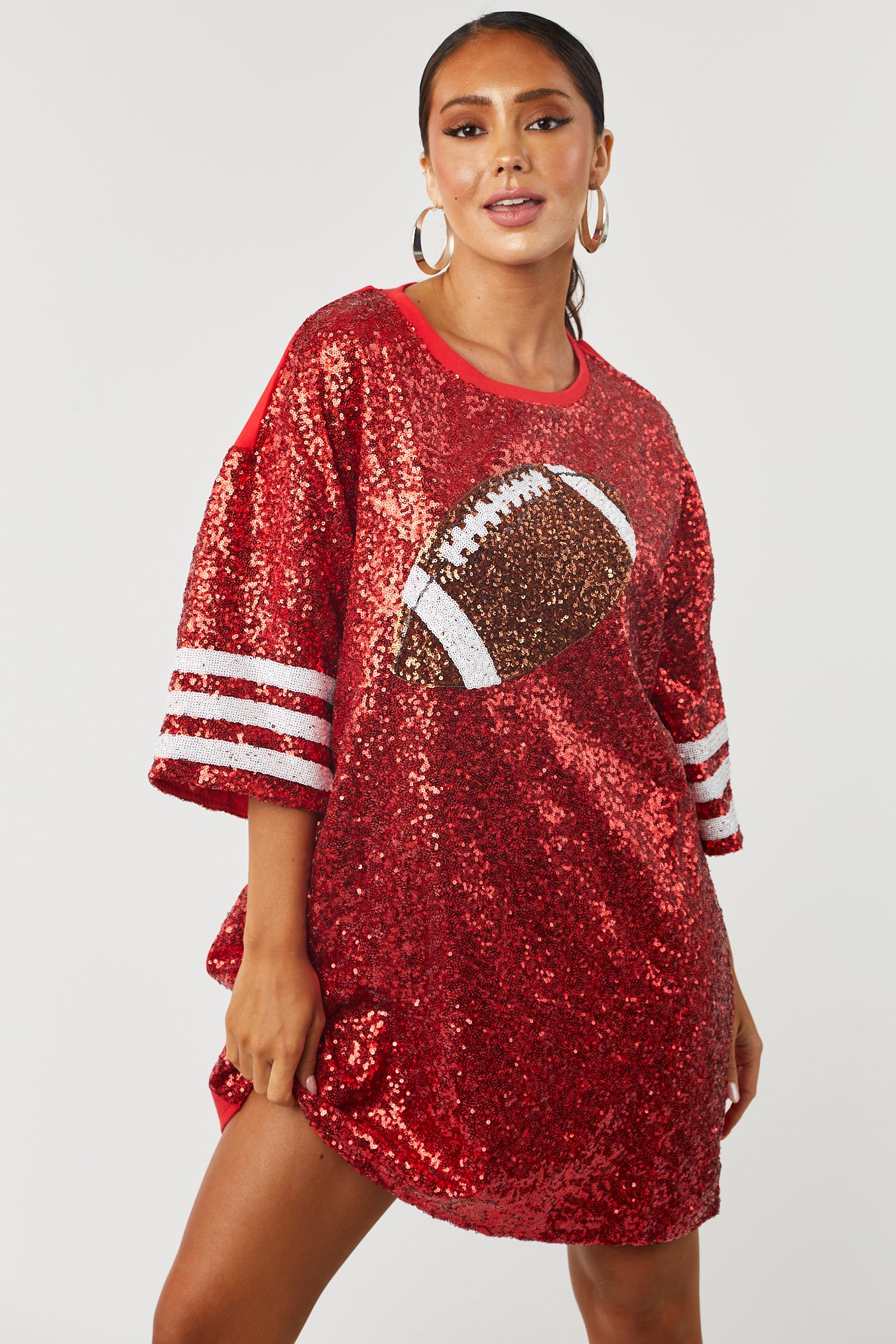 Ruby Red Sequin Dress