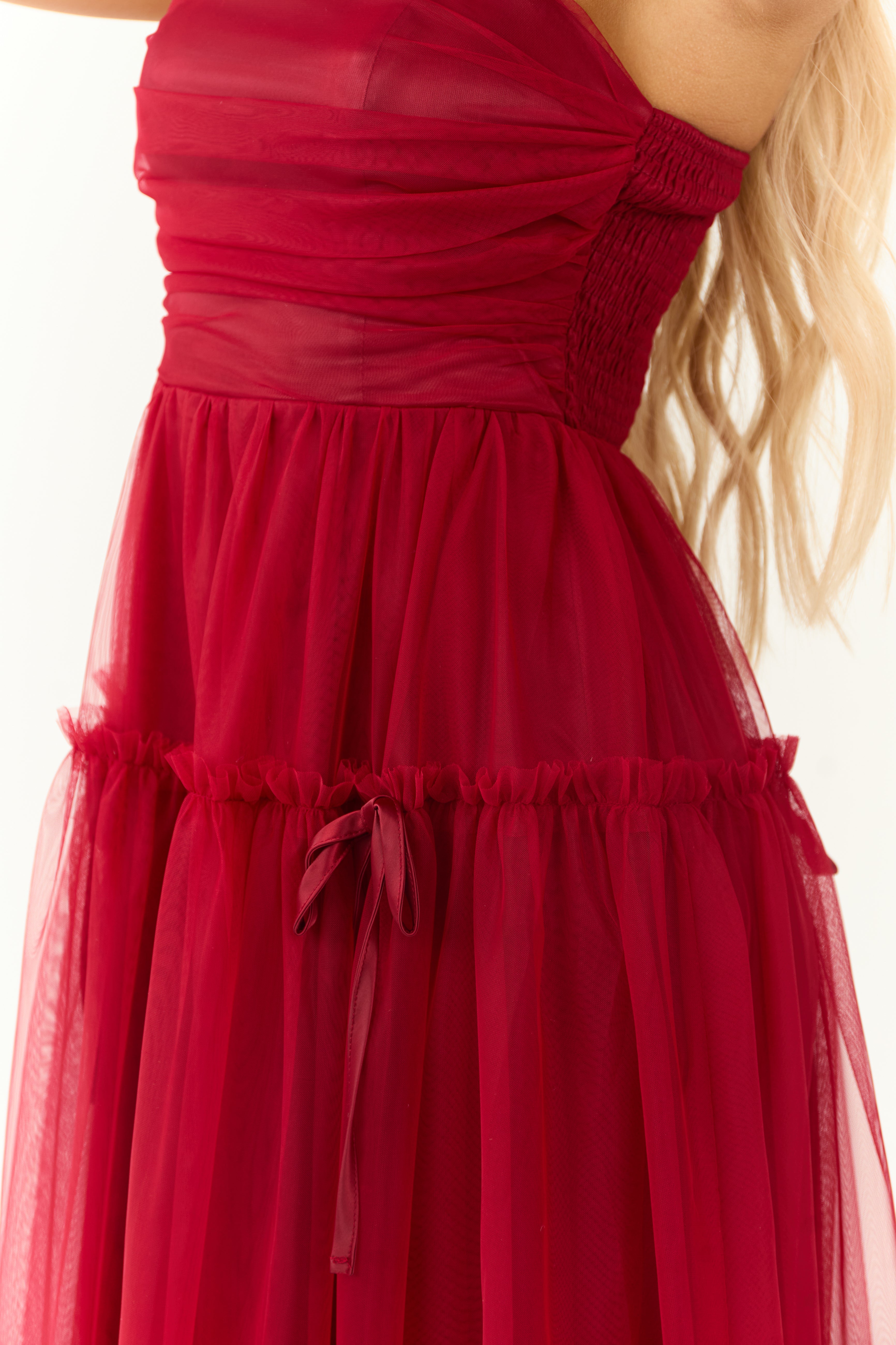 Ruby Square Neck Ruched Maxi Dress