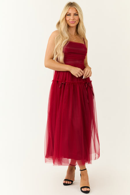 Ruby Square Neck Ruched Maxi Dress