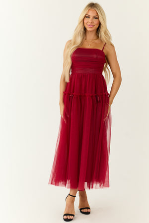 Ruby Square Neck Ruched Maxi Dress