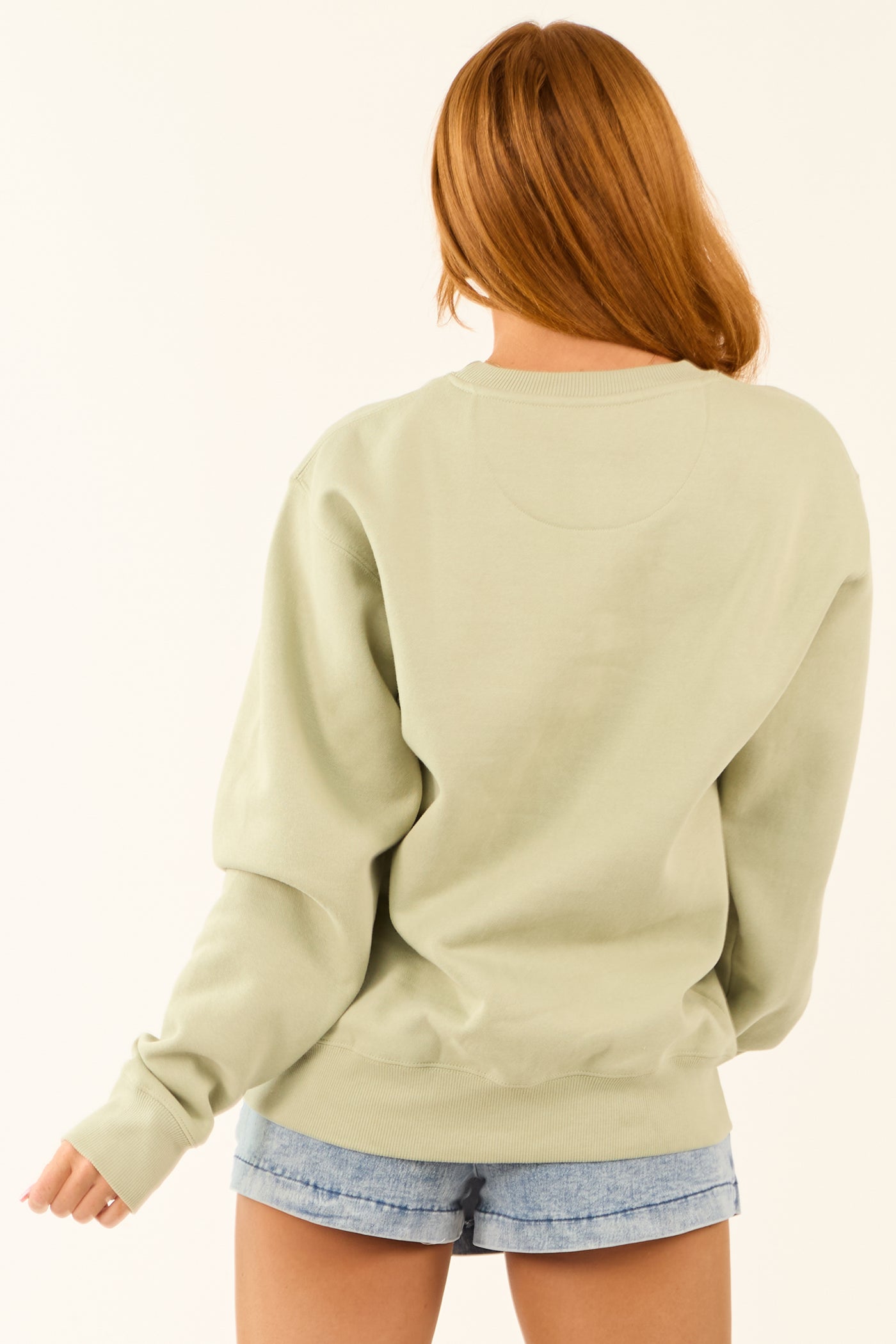 Sage 'Irish' Clover Elbow Patch Sweatshirt