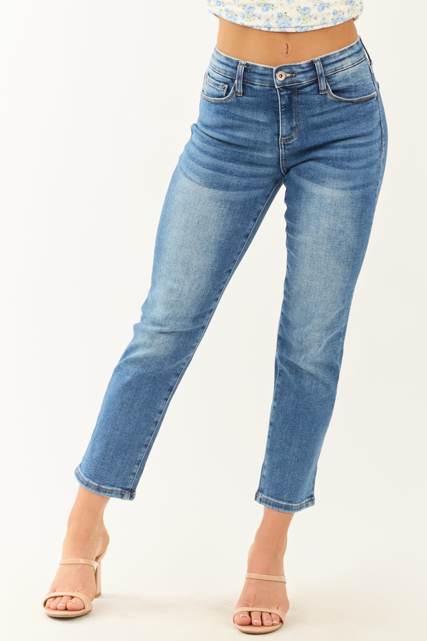 Special A Medium Tummy Control Stretchy Slim Straight Jeans