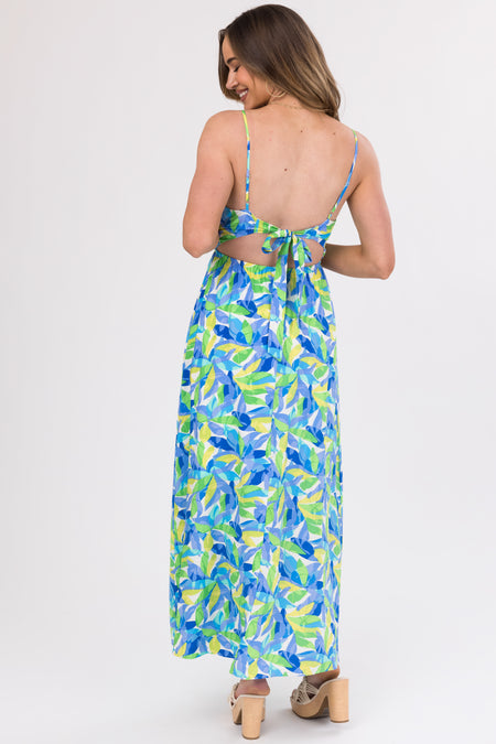 Sapphire Open Back Sleeveless Maxi Dress