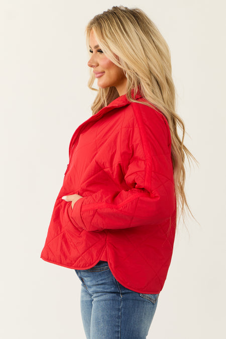 Scarlet Long Sleeve Quilted Puffer Jacket