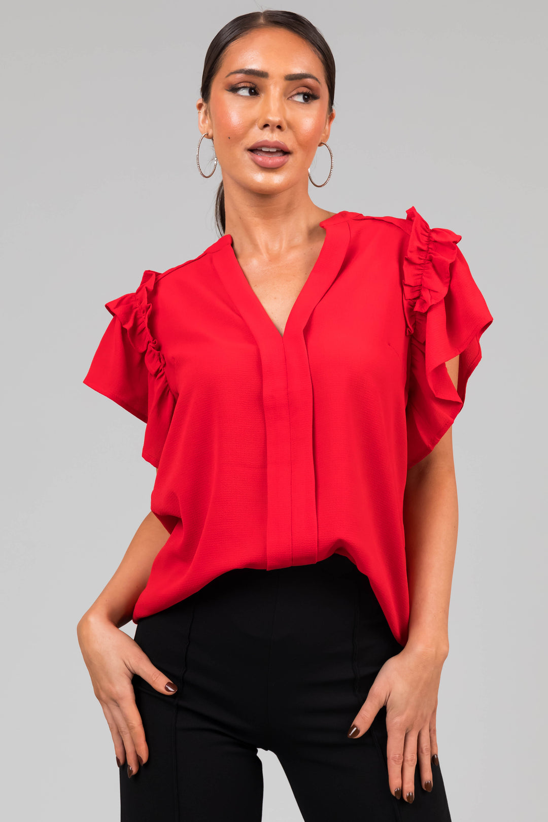 lush v neck blouse