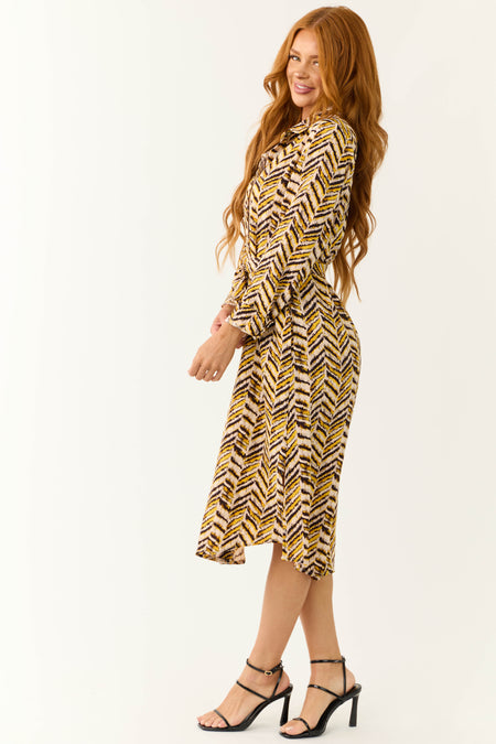 She+Sky Canary Yellow Button Down Dress