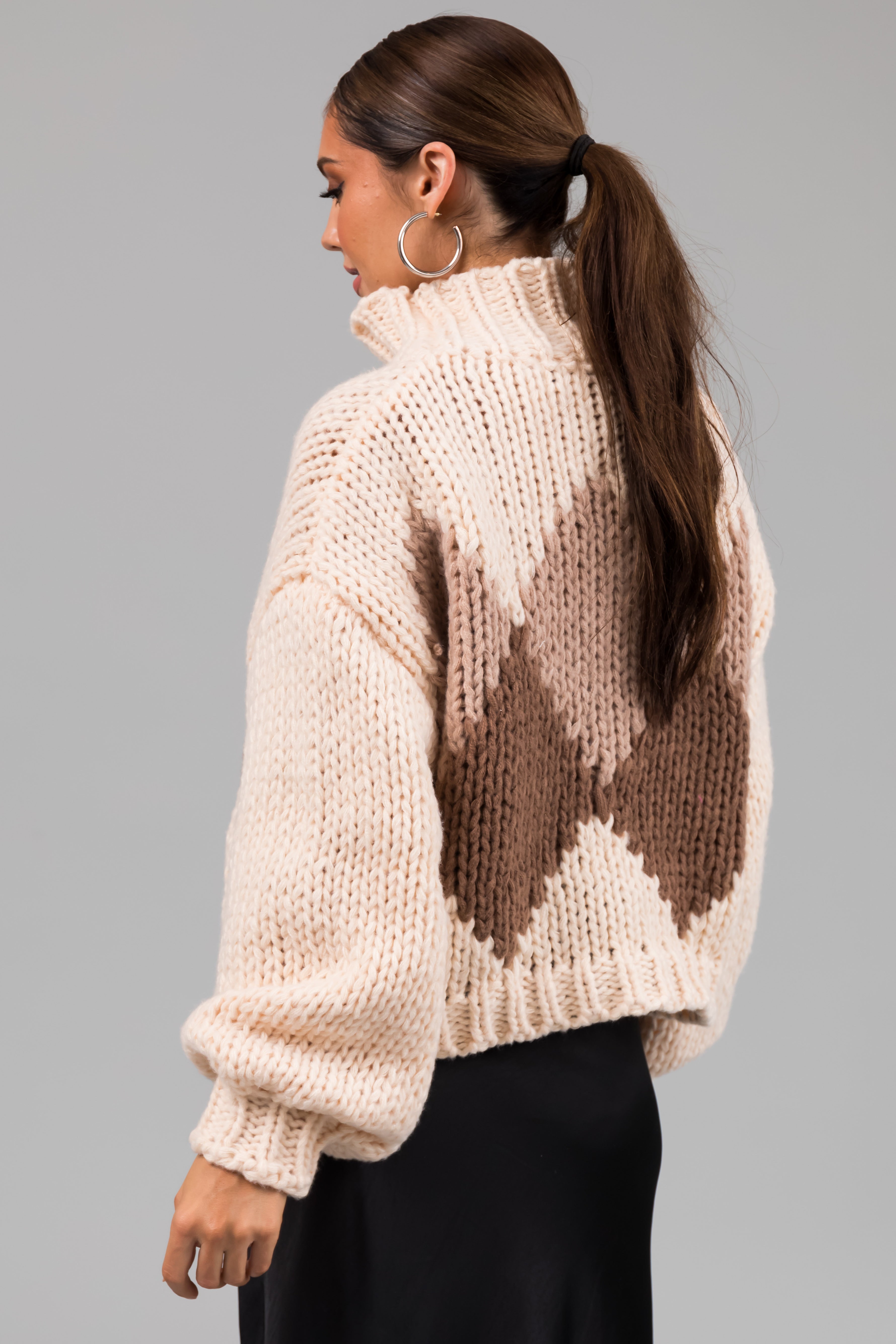 She+Sky Champagne Diamond Sweater