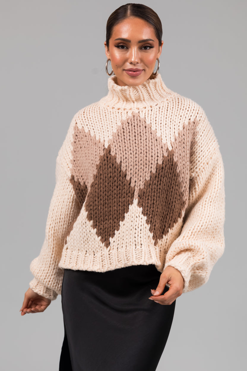 She+Sky Champagne Diamond Sweater