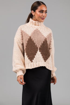 She+Sky Champagne Diamond Sweater